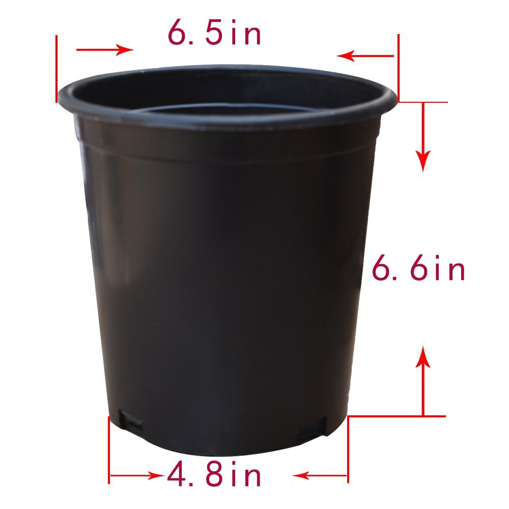1/2/3/5/7/10/15/20 Gallon Plastic Nursery Pots Garden Plant Flower Pot