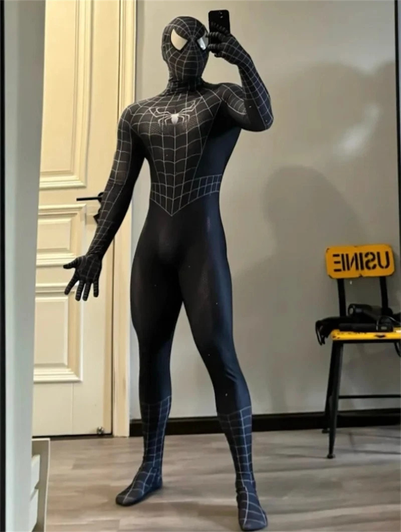 Black Spiderman Jumpsuit Venom Spider-man Cosplay Costume Bodysuits Adult/Kids Black Spiderman Jumpsuit Venom Spider-man Cosplay Costume Bodysuits Adult/Kids