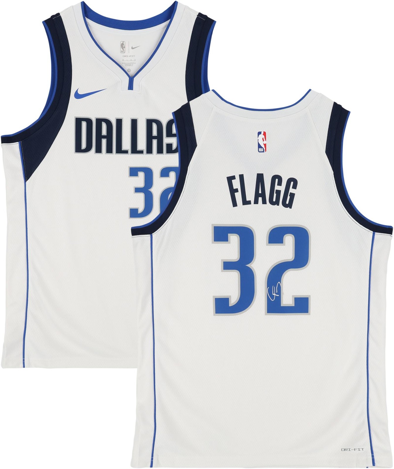 Cooper Flagg Dallas Mavericks Autographed Nike White Association Swingman Jersey