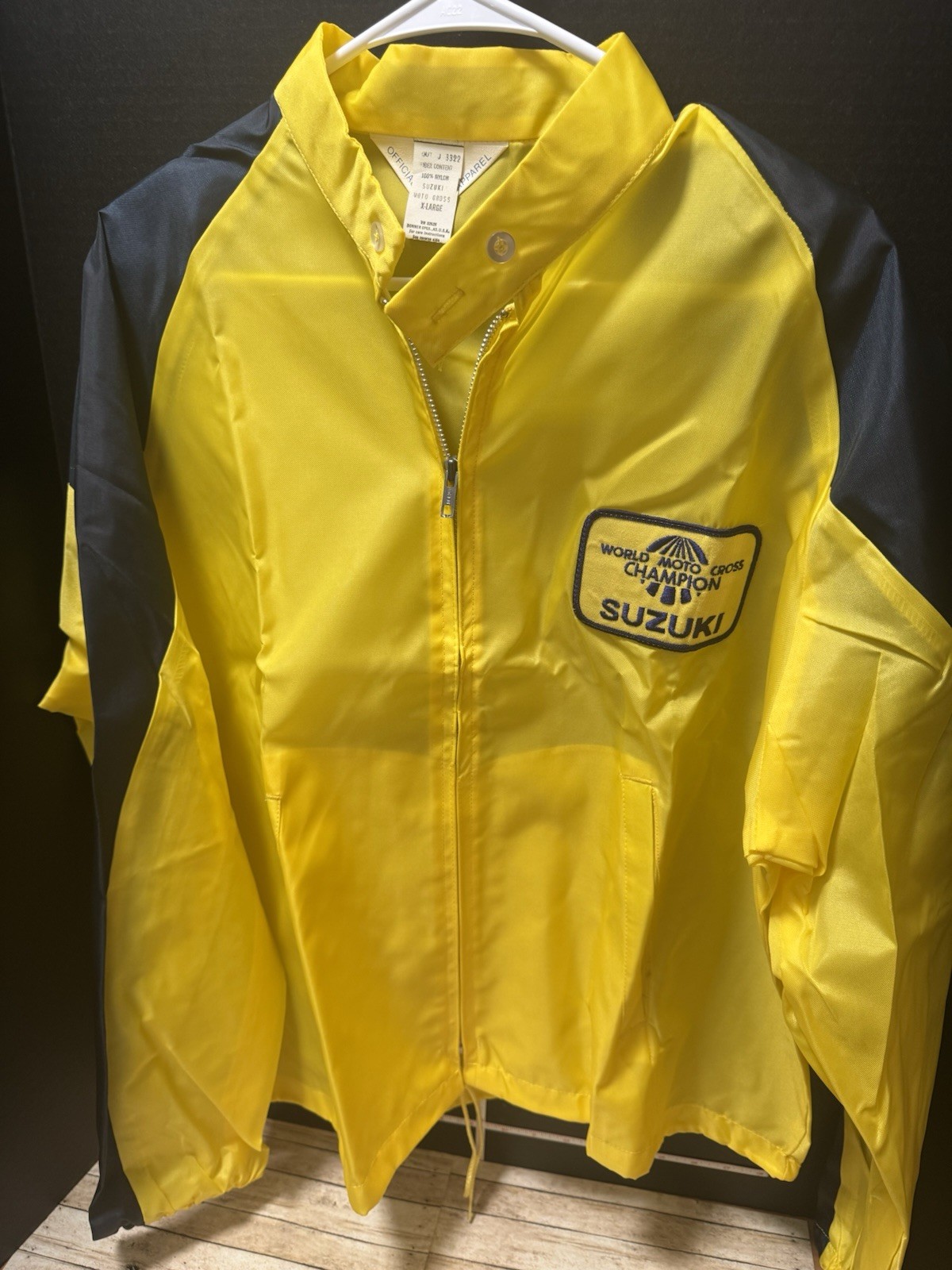 VTG 1970s-80s Team Team Suzuki World Motocross Champion XL Windbreaker Deadstock