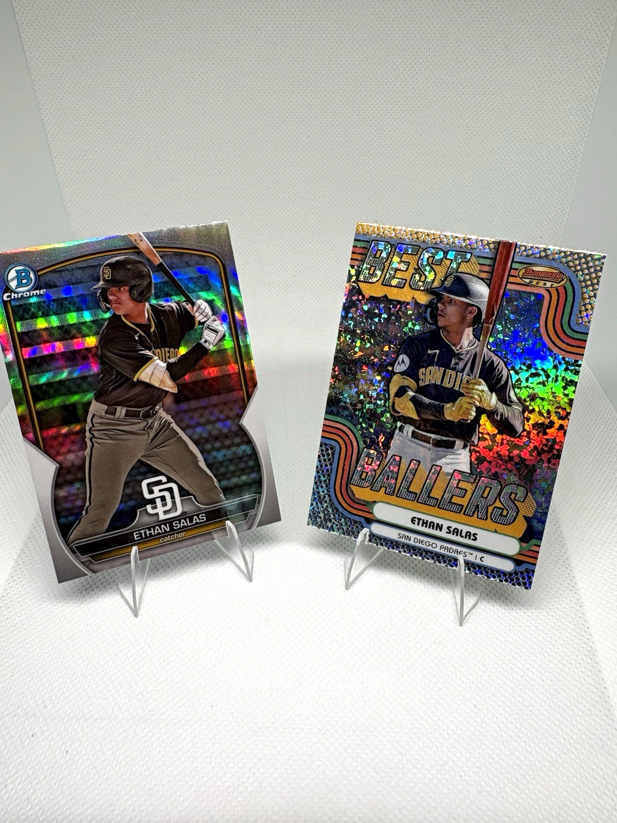 Topps 2023 Bowman\'s Best/Bowman Chrome 2-Card Lot Salas BB-16 BDC-1 Refractor Topps 2023 Bowman\'s Best/Bowman Chrome 2-Card Lot Salas BB-16 BDC-1 Refractor