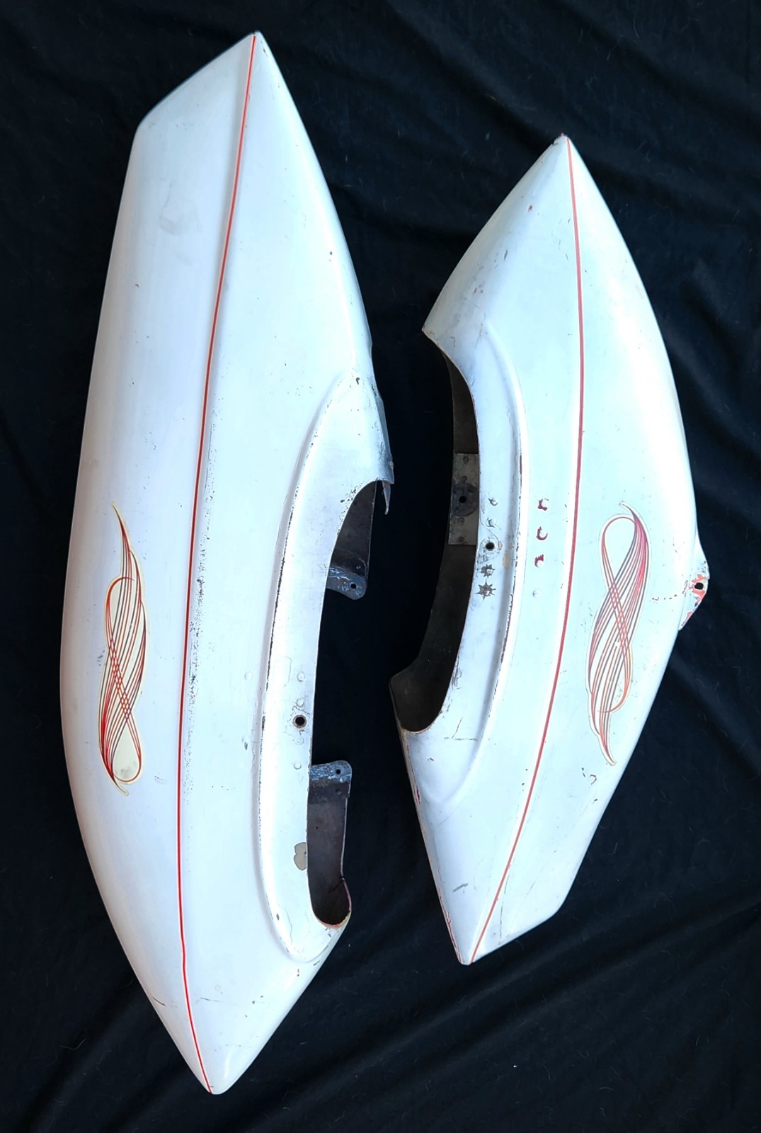 Vtg 1970s Cessna 150 Airplane Wheel Fairings Pants Or Covers Front & 1 Rear 