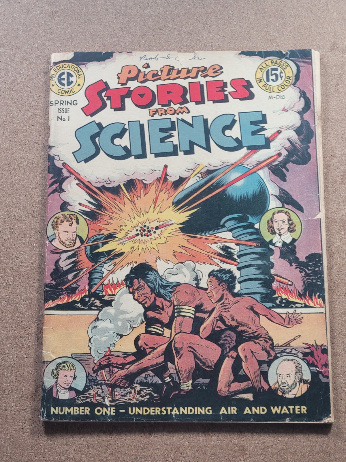 Picture Stories From Science #1 EC Golden Age Comic 1940s Atomic Cover Rare