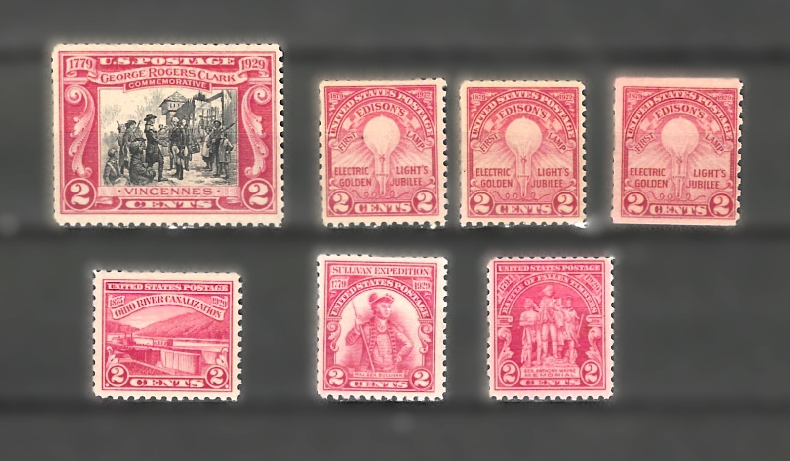 US Stamps Scott 651 654-657 680-681 1929 Commemoratives Set of 7 MNH US Stamps Scott 651 654-657 680-681 1929 Commemoratives Set of 7 MNH