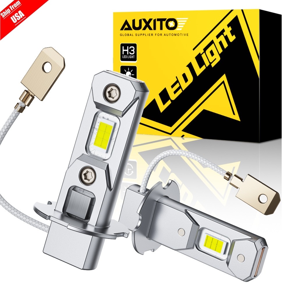 AUXITO H3 LED Headlight 100W 10000LM Fog Light Bulb 6500K White Driving DRL Lamp