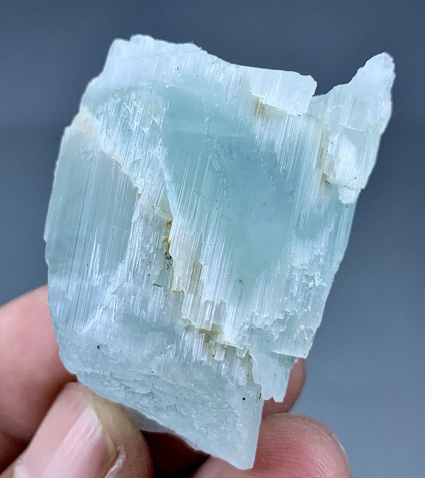 44 Gram Rare Cat’s Eye Aquamarine Crystal Specimen From Pakistan.
