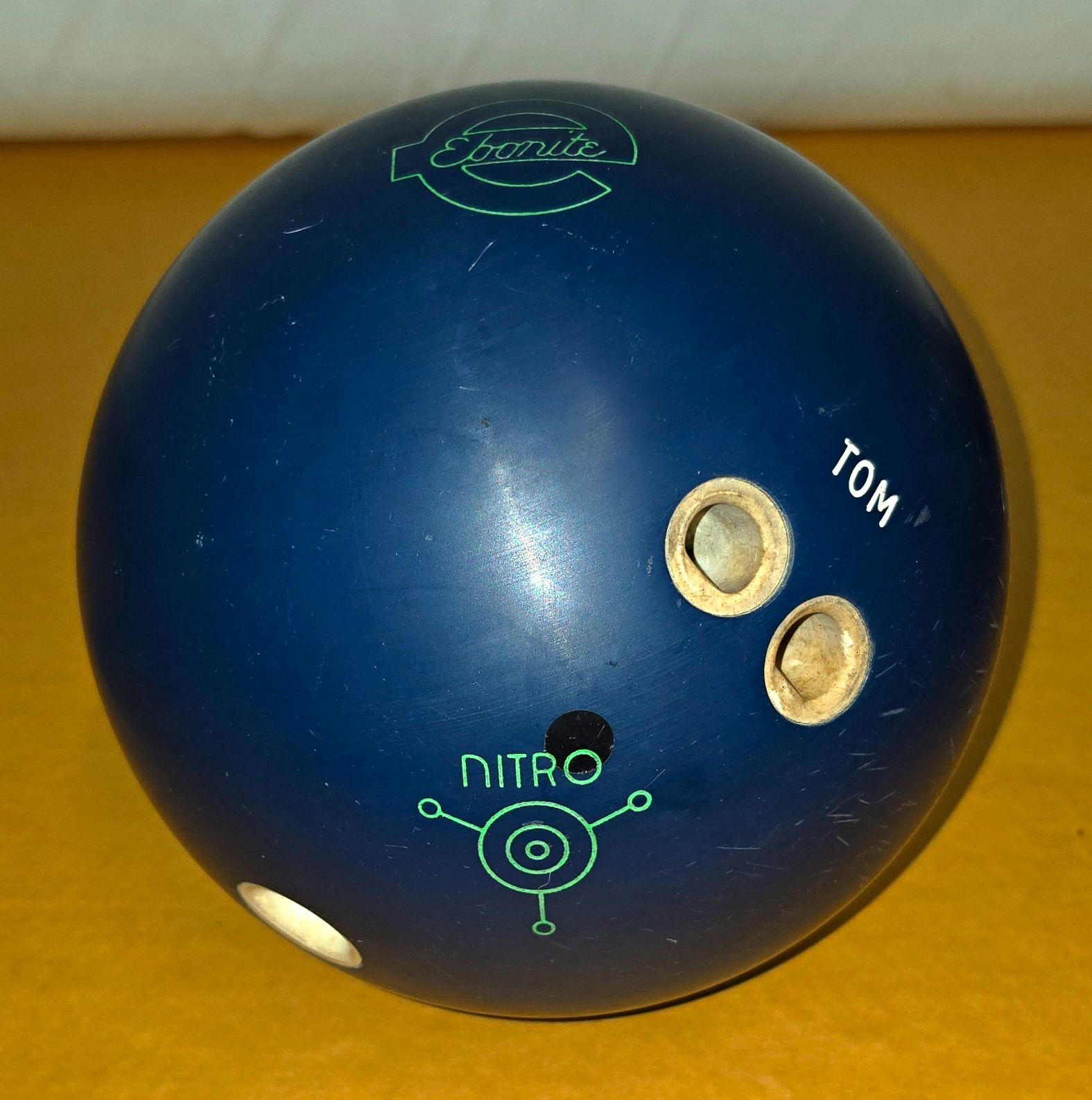 Ebonite Nitro 15lb Drilled Ten-Pin Bowling Ball Blue 1 Ball Set
