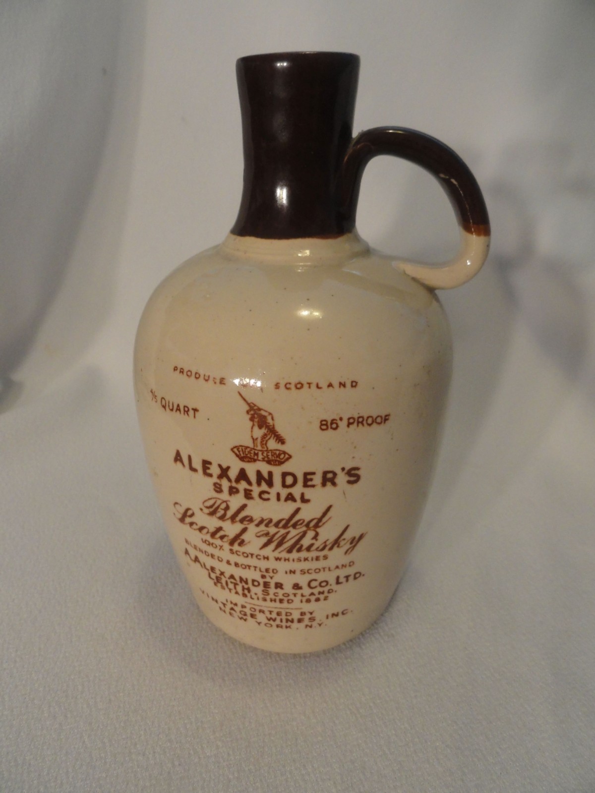 RARE Alexander\'s Alexander Special Blended Scotch Whiskey Stoneware Jug HTF RARE Alexander\'s Alexander Special Blended Scotch Whiskey Stoneware Jug HTF