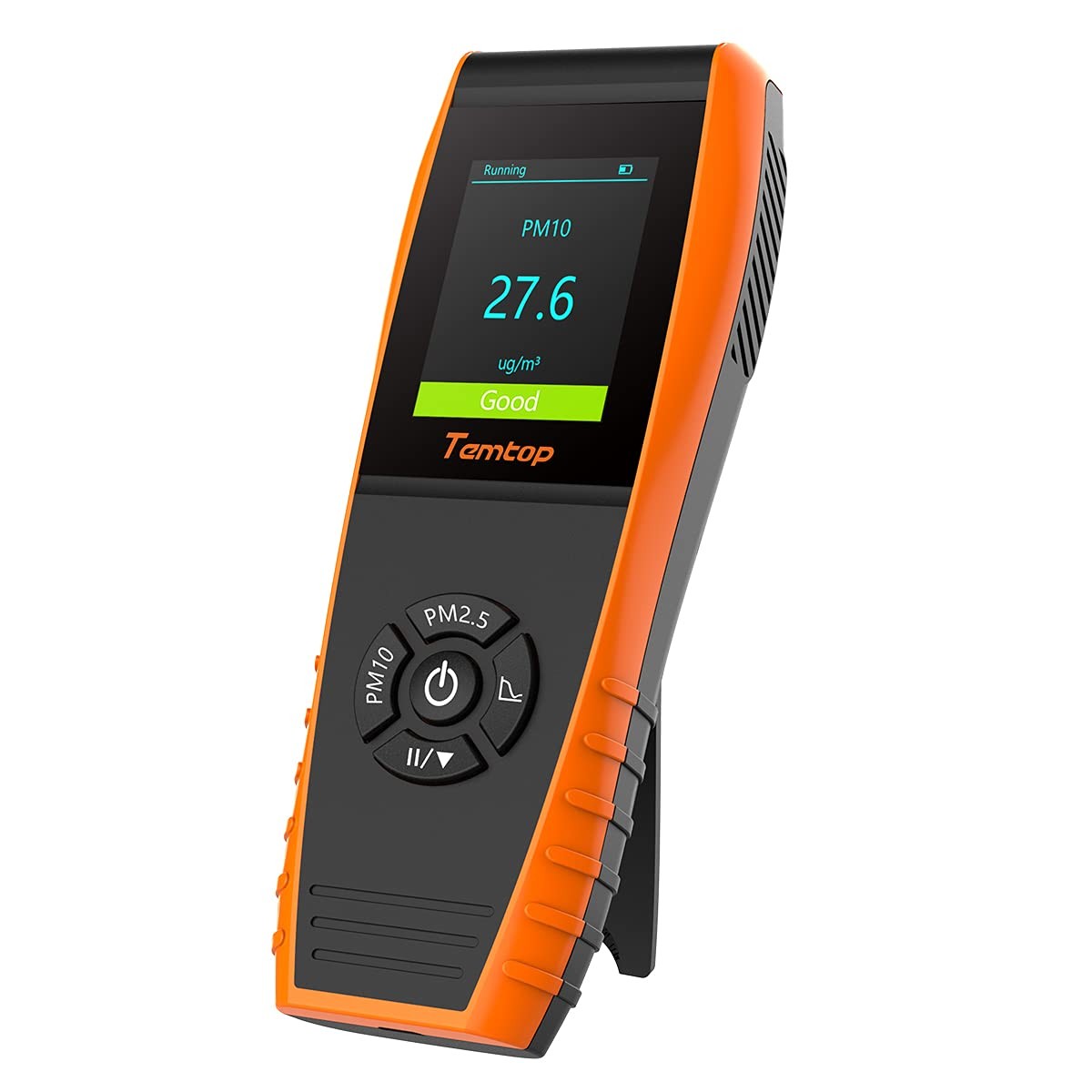 Temtop P600 PM2.5 Monitor, Air Quality P600(PM2.5, PM10), Black/Orange