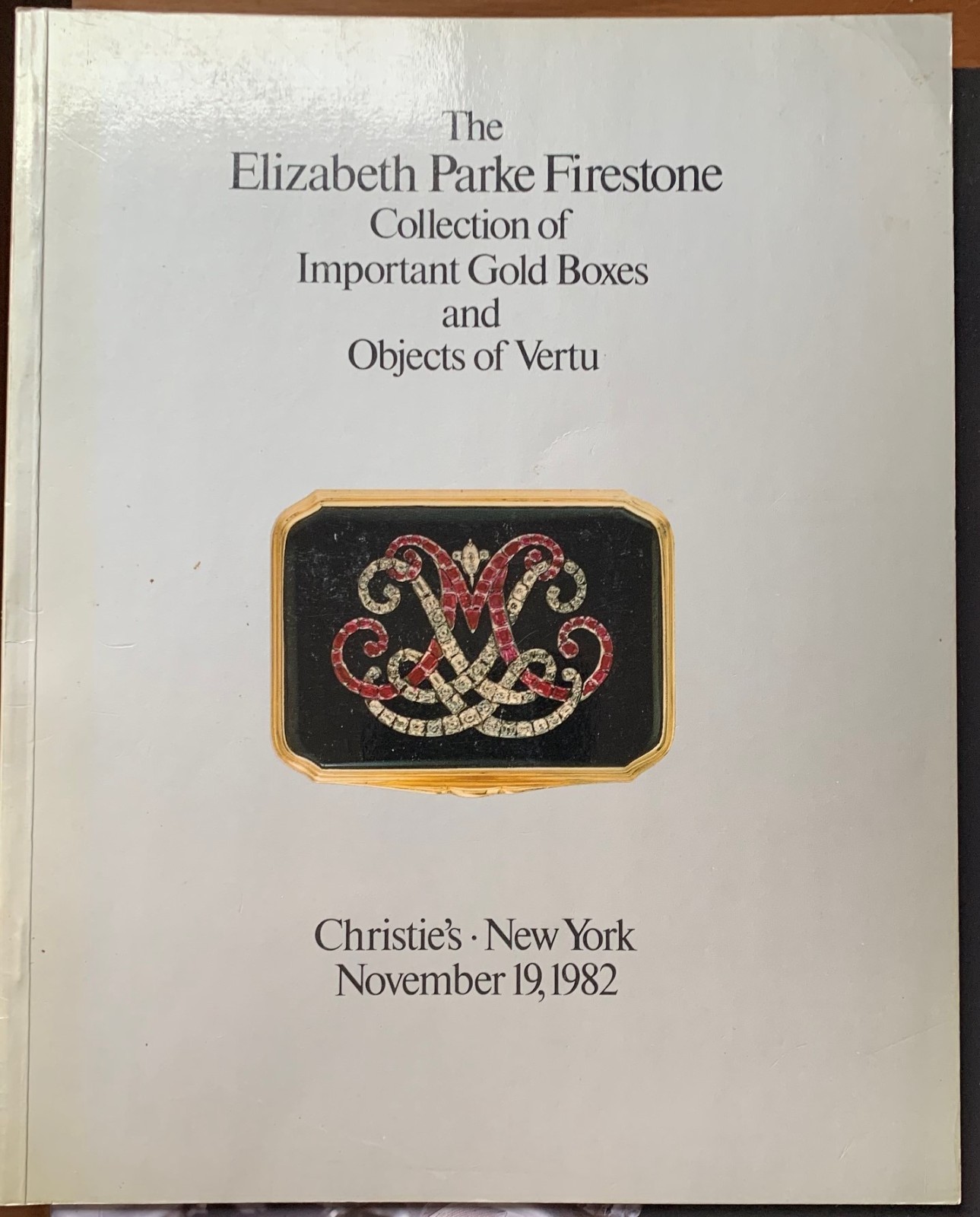 Christies NY  Firestone Collection  Gold Boxes  Vertu  1982