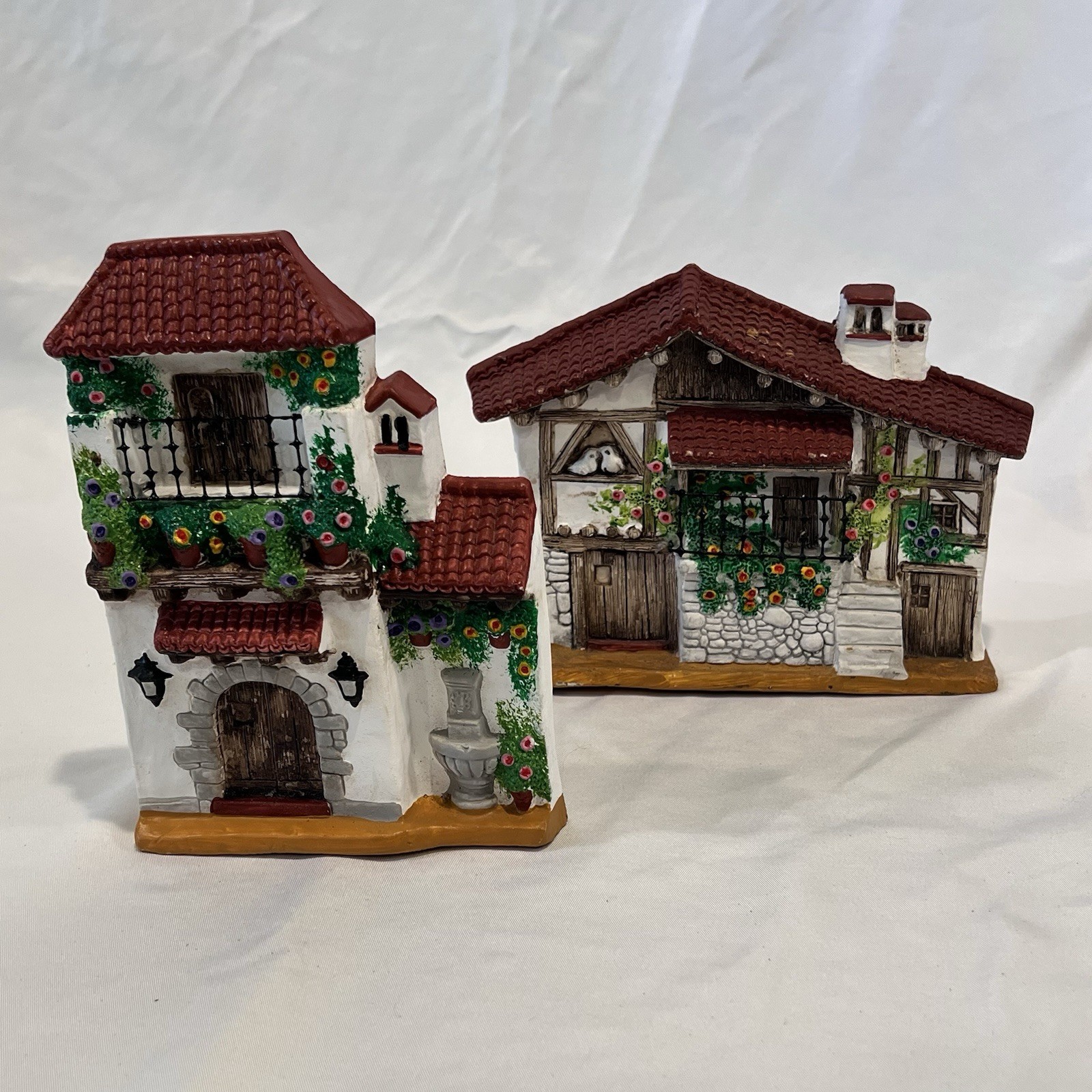 Vintage Spanish Ceramic House Wall Plaques Set 2 Cerámicas Martínez Spain 