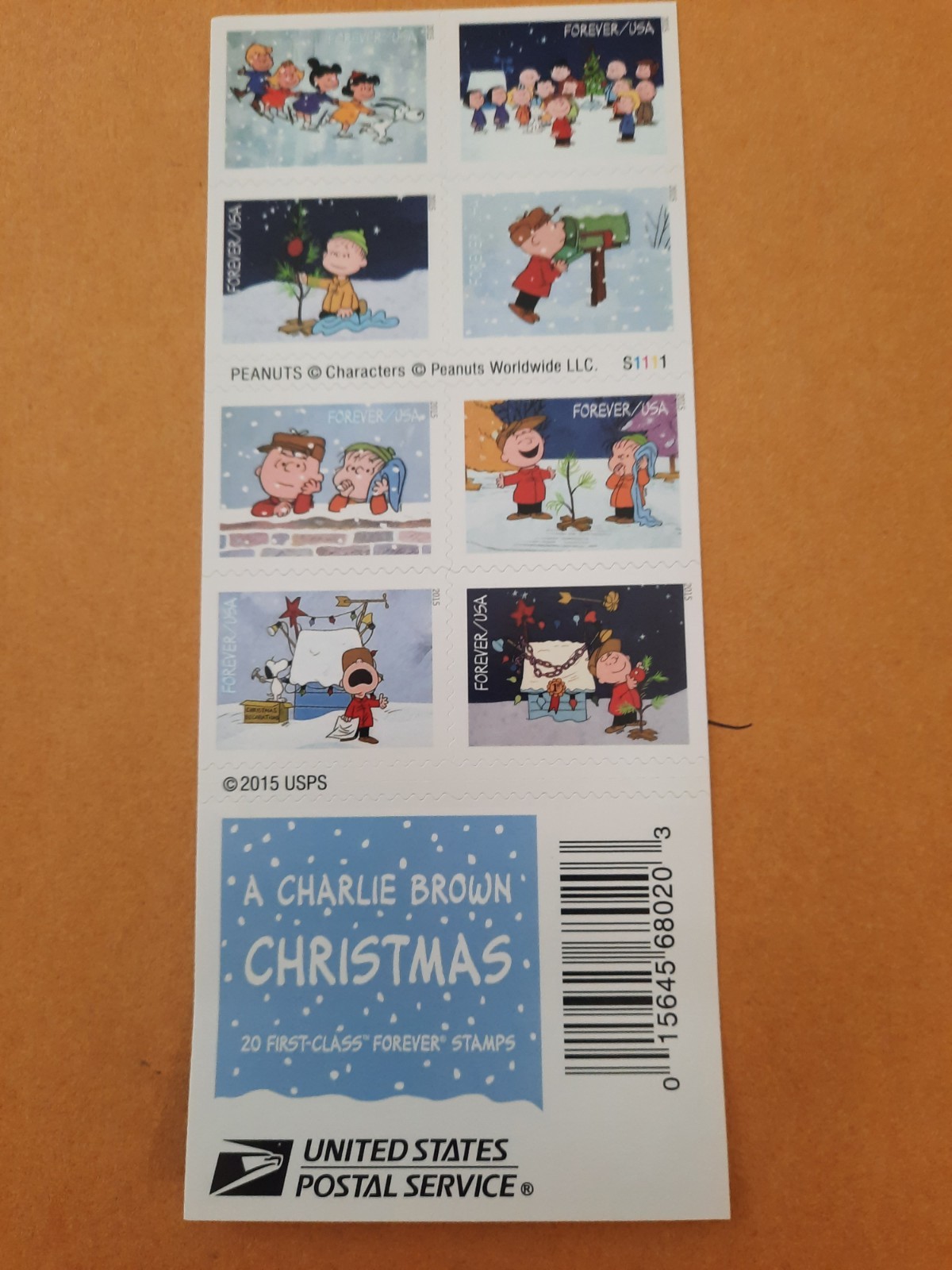 Charlie Brown Christmas Peanuts Snoopy  Forever Booklet MNH 