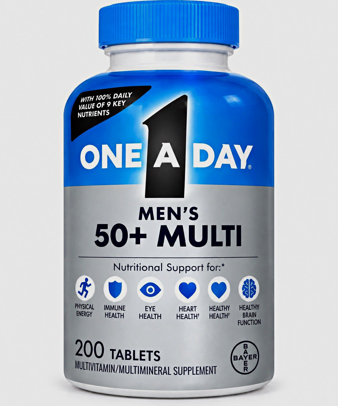 One A Day Men’s 50+ Multivitamin/Multimineral Tablets 200 ct One A Day Men’s 50+ Multivitamin/Multimineral Tablets 200 ct