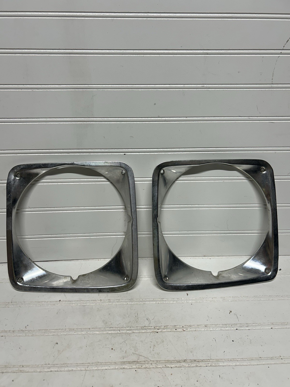 69-72 Chevy C10 Truck LH/RH Driver & Passeneger  Headlight Bezels Pair OEM