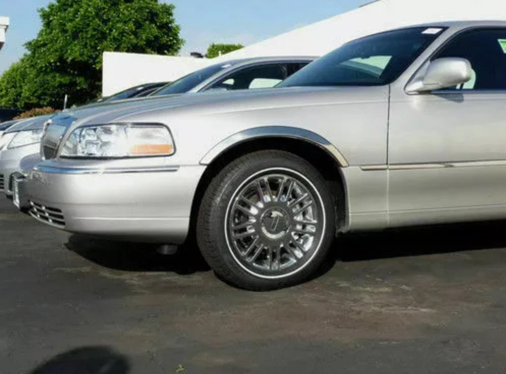 fits:1990-1997 Lincoln Town Car Fender Trim Stainless Wheel Well Arch Lip 4Pc 2\