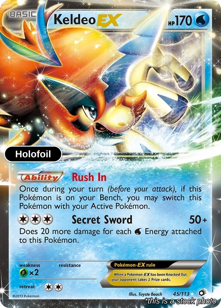 Keldeo EX Holofoil 45/113 LTR Pokemon HP