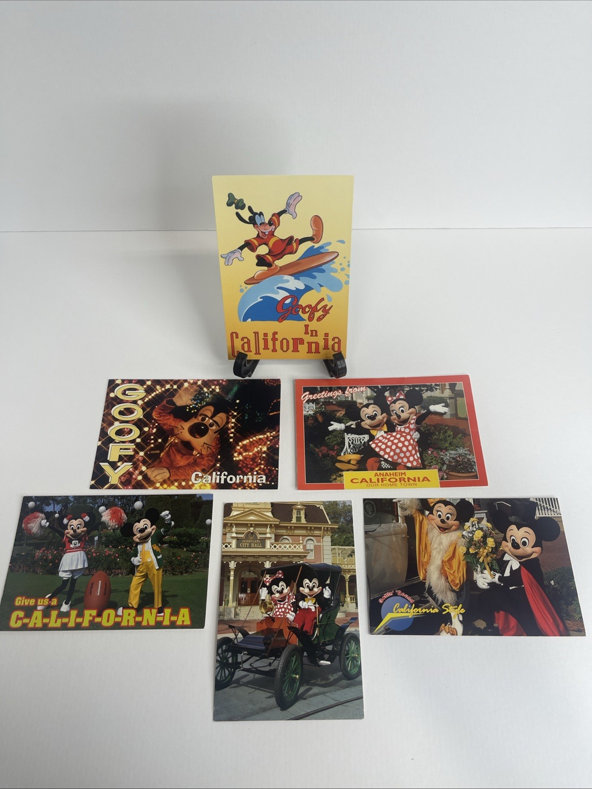 Vintage Disney Postcards Lot Of 6 Goofy Mickey Mini Mouse California Disneyland
