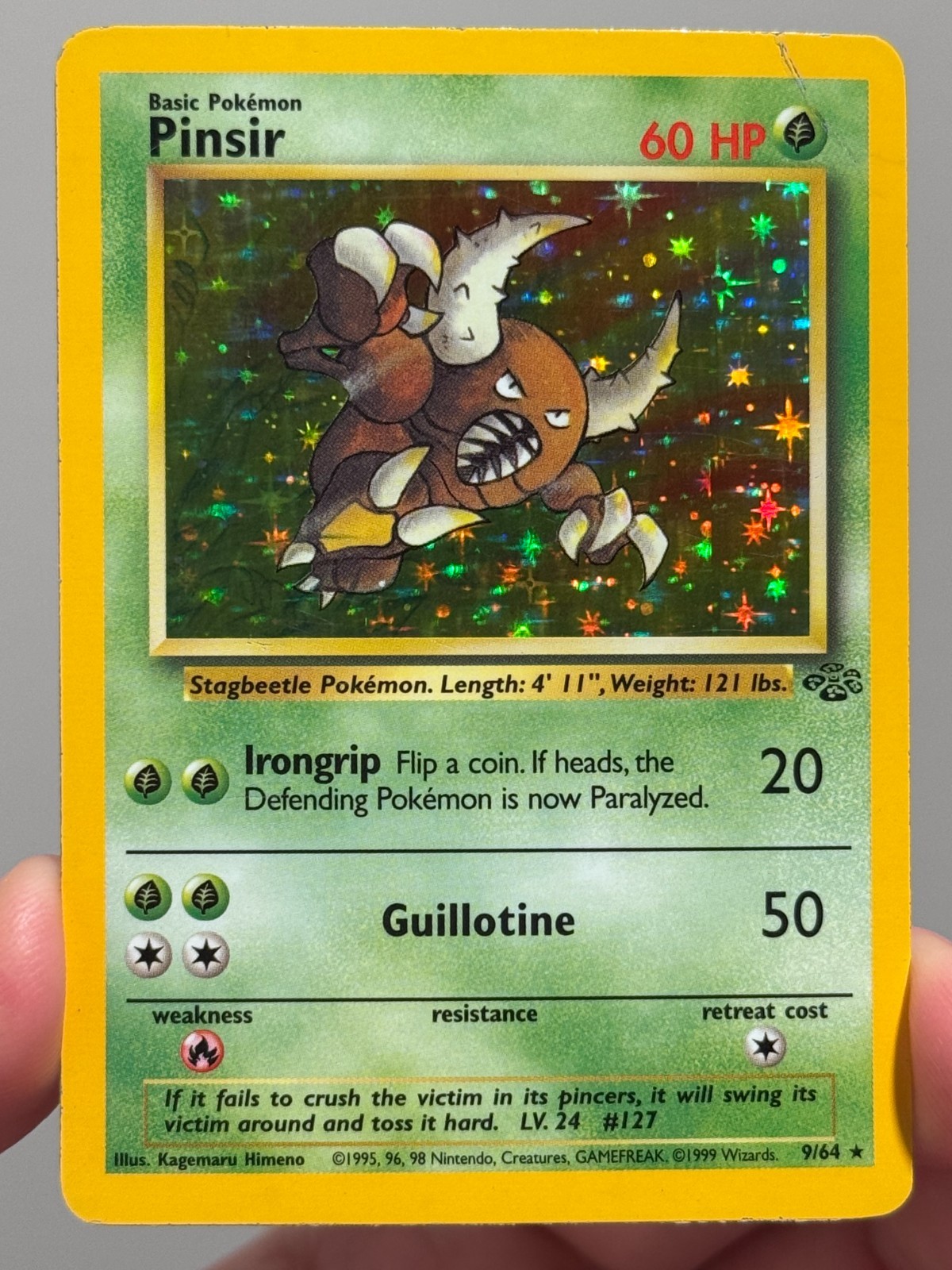 Pinsir 9/64 HOLO Rare Jungle Unlimited 1999 WOTC Pokemon English - MP