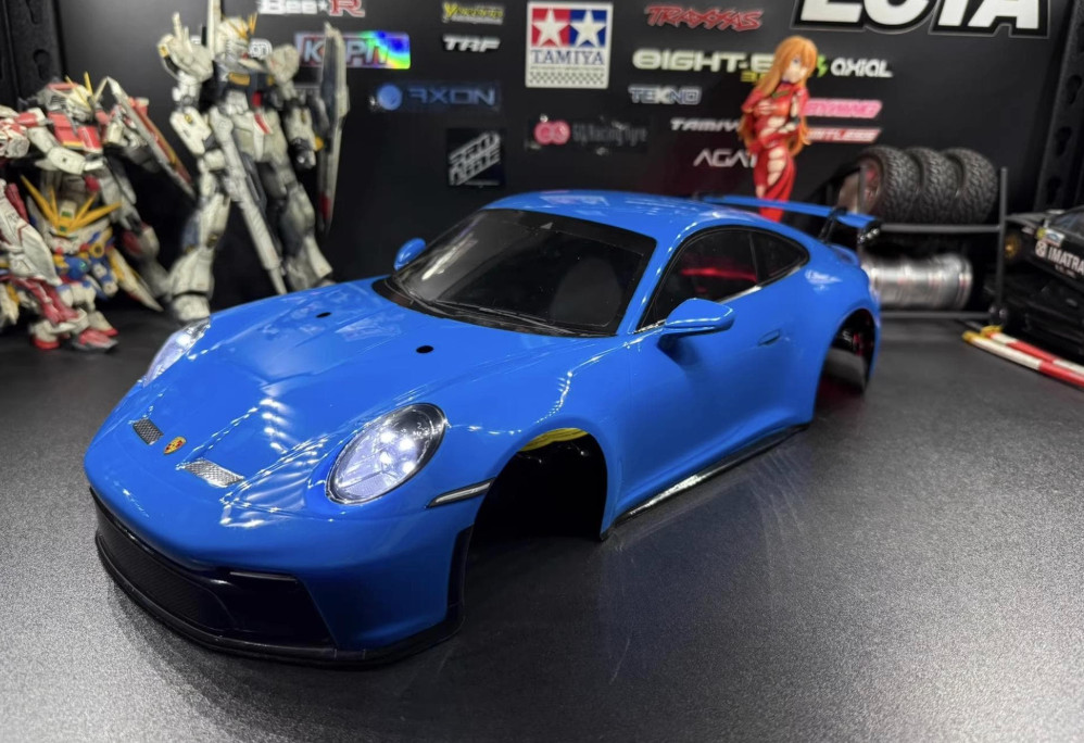 TAMIYA 1/10 Porsche 911 GT3 Body Shell – LED Headlights | Premium Detailing