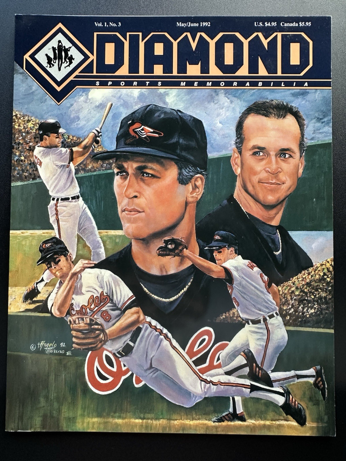 1992 Diamond Sports Memorabilia Cal Ripken Jr Cover May/June Shaq 9 Uncut Cards