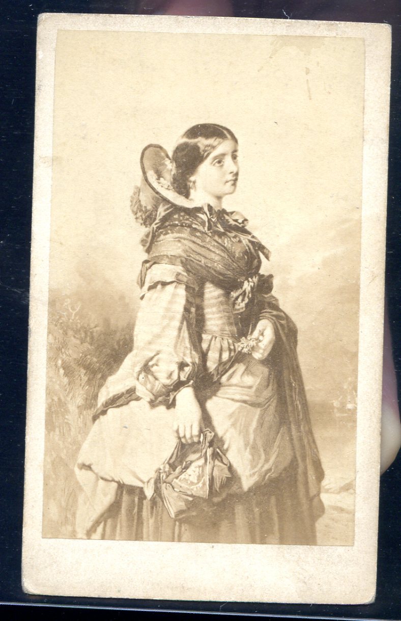 PHOTO CDV Bulla Frères .. young Provencal woman .. COSTUME ....