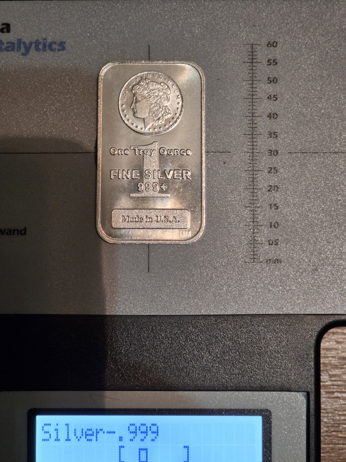 1 oz. Highland Mint Silver Bar - Morgan Dollar Design .999+ Fine Sigma Tested 1 oz. Highland Mint Silver Bar - Morgan Dollar Design .999+ Fine Sigma Tested