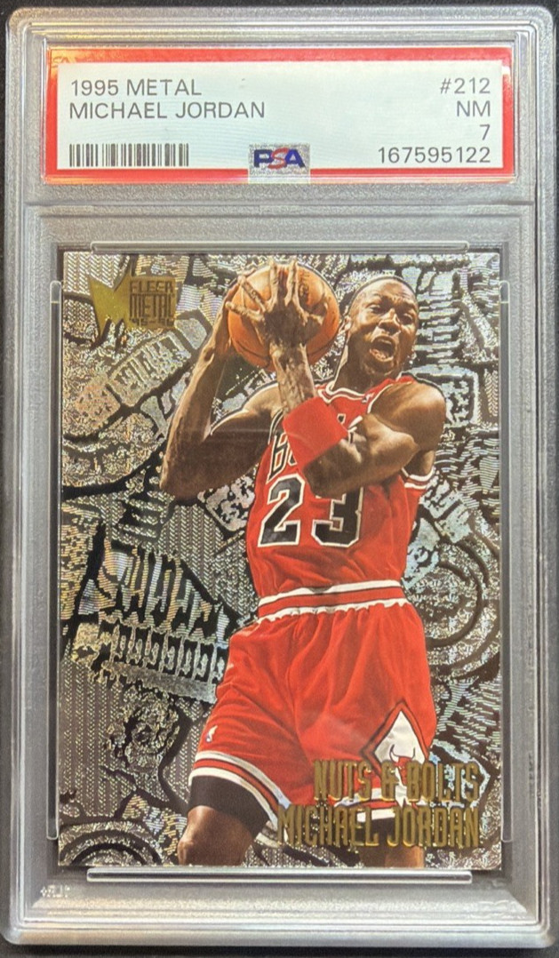 1995-96 Fleer Metal - Nuts & Bolts Michael Jordan #212 PSA 7
