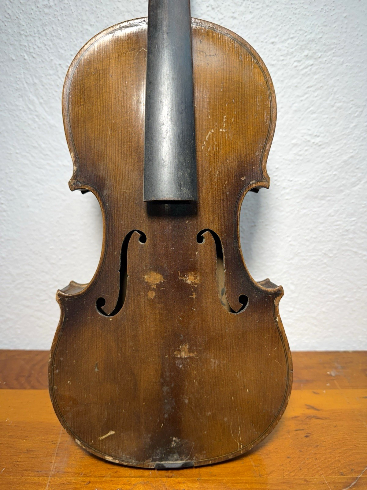 Old Vintage Acoustic Violin 3/4 Copy of Antonius Stradivarius Copy Brown Old Vintage Acoustic Violin 3/4 Copy of Antonius Stradivarius Copy Brown