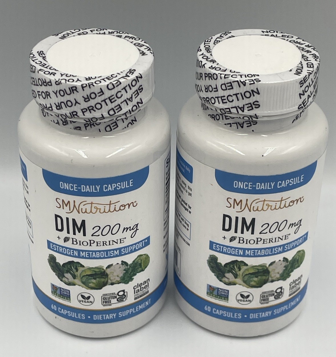 2 pack SM Nutrition DIM 200mg w/BioPerine 60 capsules/ea x2 *SEALED* Exp 10/2026 2 pack SM Nutrition DIM 200mg w/BioPerine 60 capsules/ea x2 *SEALED* Exp 10/2026