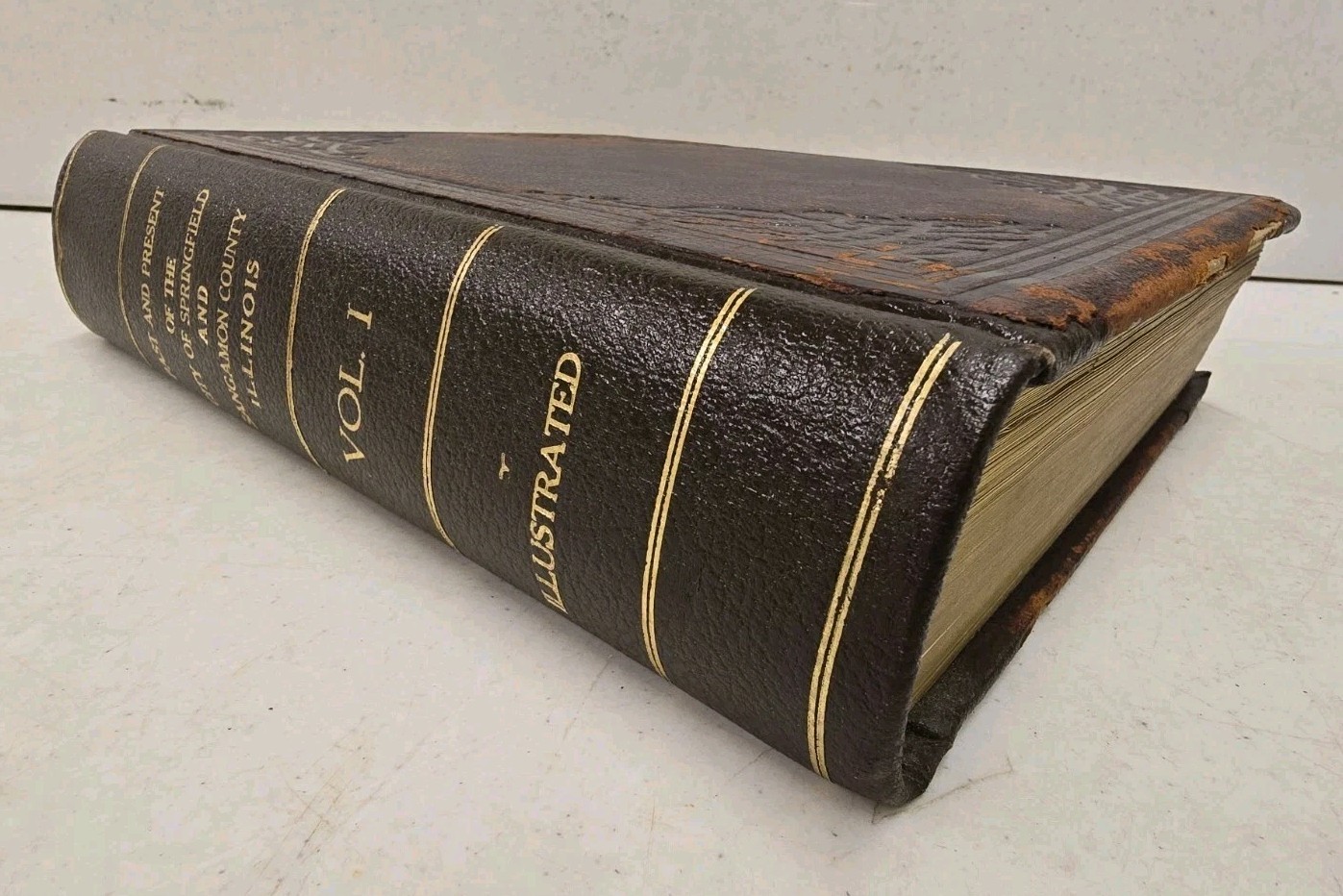 Antique 1904 Past And Present Springfield Sangamon County Illinois Vol 1 Book