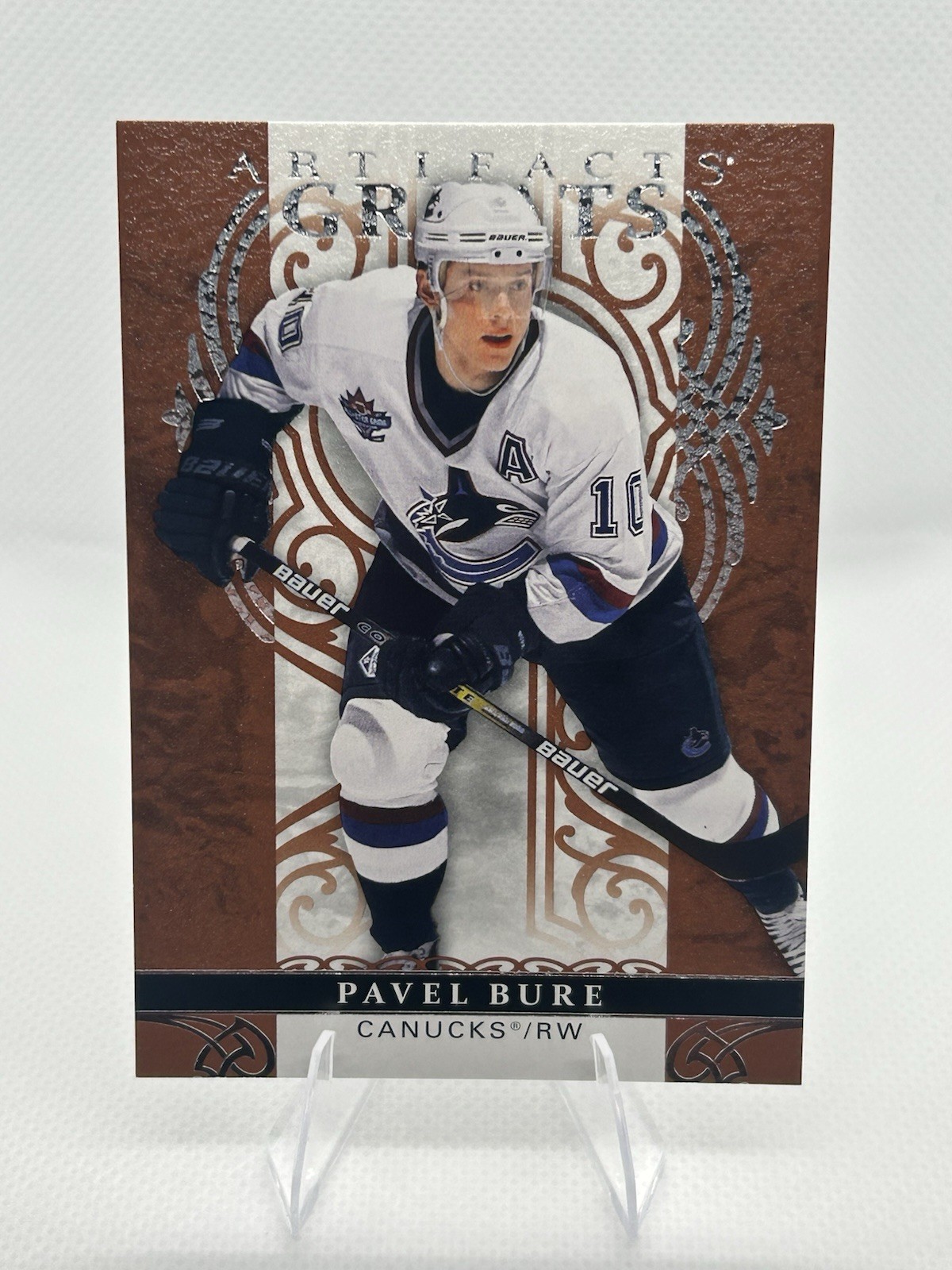 PAVEL BURE 2026-27 UD ARTIFACTS GREATS LEATHER SSP VANCOUVER CANUCKS #161 PAVEL BURE 2026-27 UD ARTIFACTS GREATS LEATHER SSP VANCOUVER CANUCKS #161