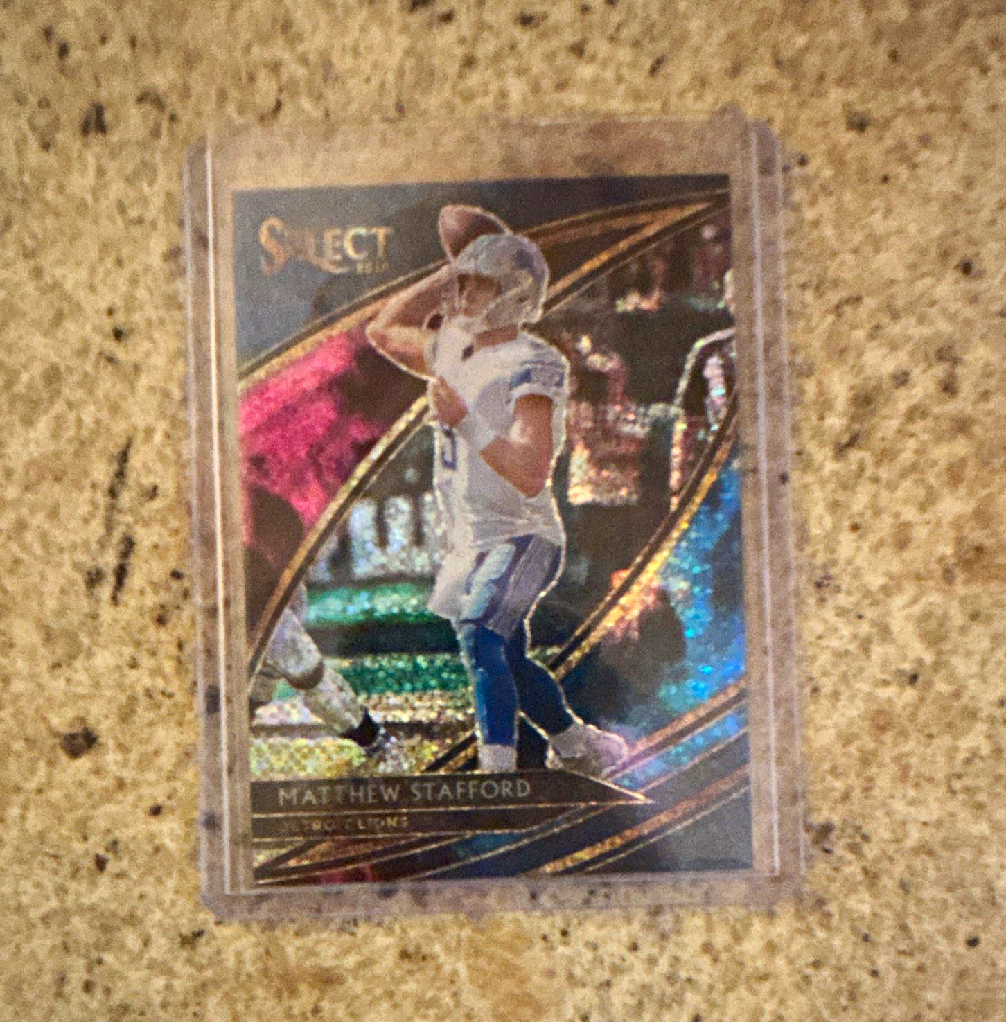 Panini 2019 Select Matthew Stafford cosmic SSP Detroit Lions field level