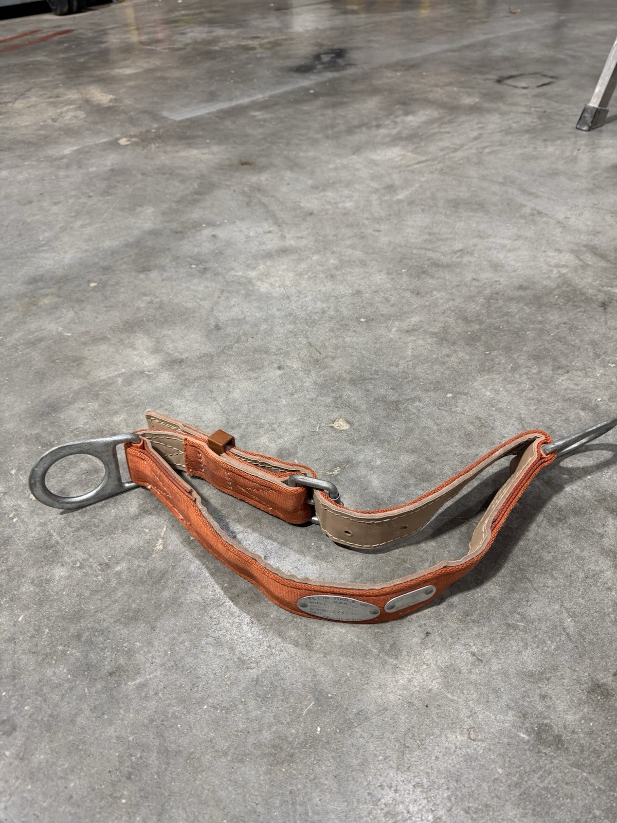 Vintage Klein Tools Lineman Leather Climbing Belt Model 5442 Size Medium 1989
