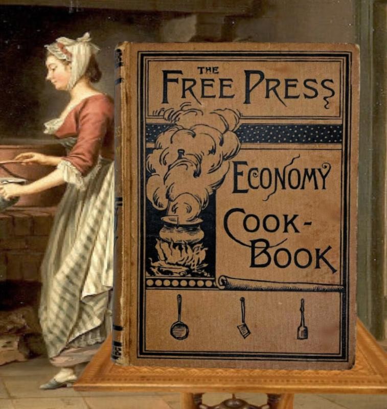 1886 Antique COOKBOOK & HOUSEKEEPING Butchering Poisoning Fish Wine Medicine