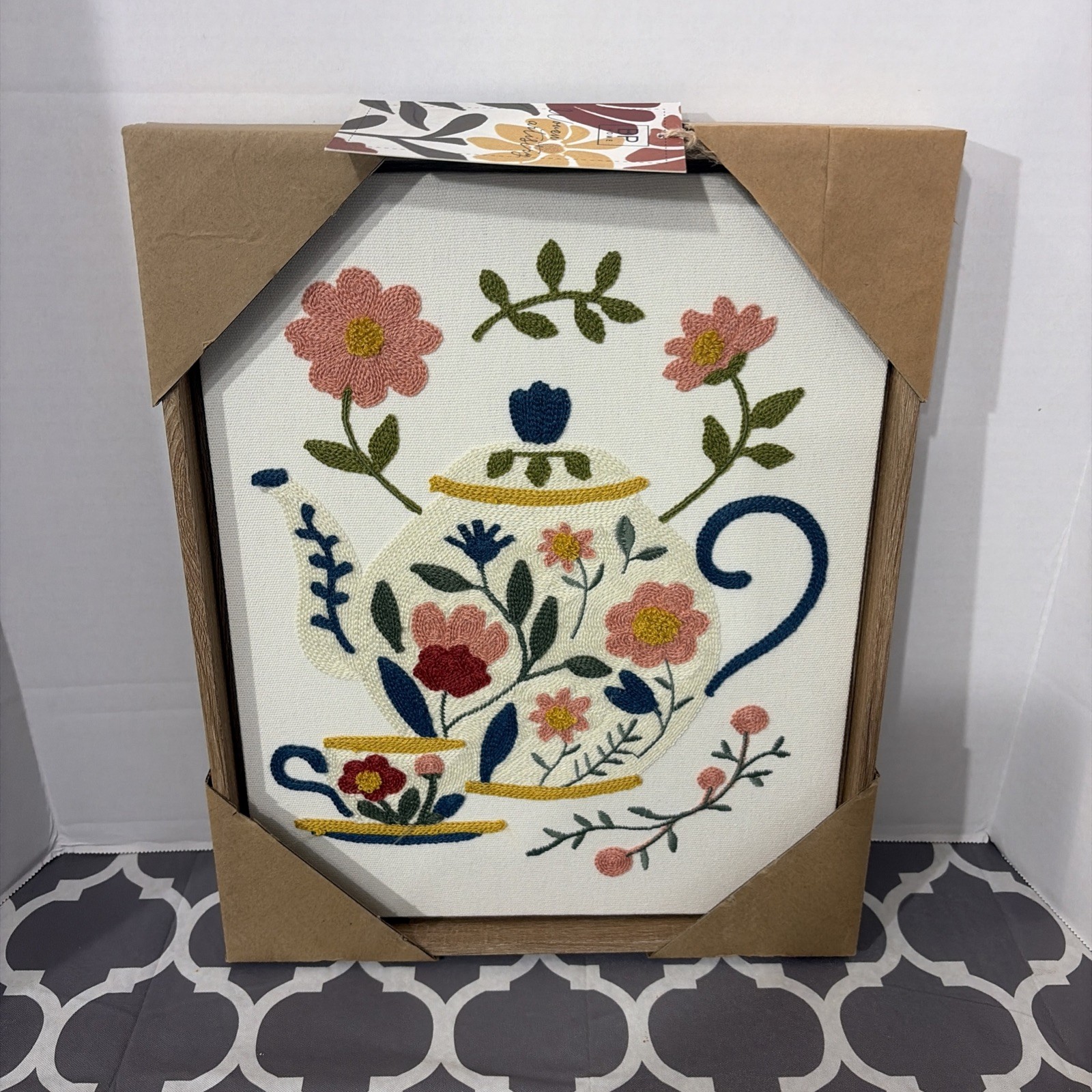 BP Home Woven Artistry  wall art  tea pot NWT