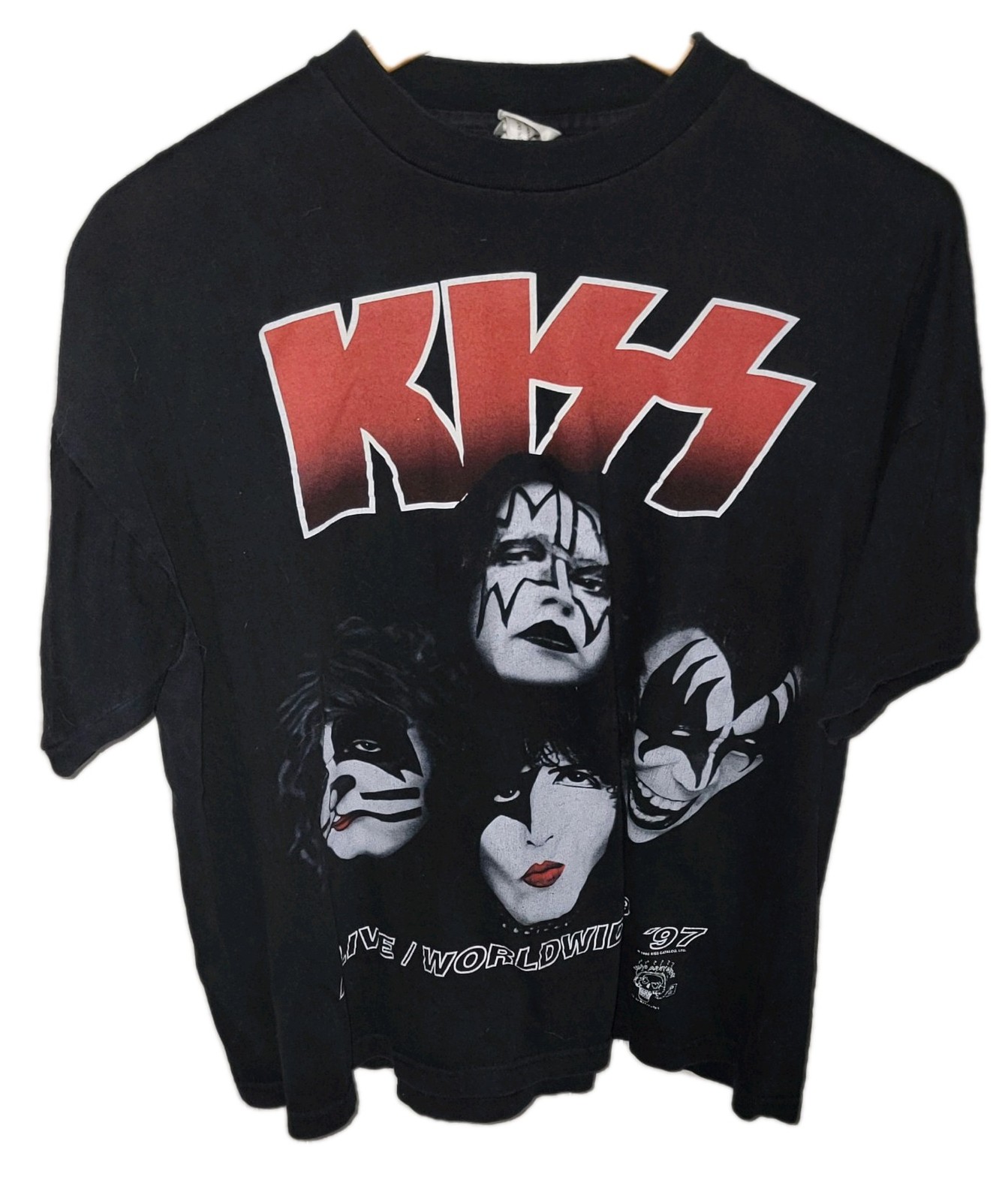 VTG 1996 Kiss Tour Concert T-Shirt Vintage Large Wanted Y2K Alive Worldwide VTG 1996 Kiss Tour Concert T-Shirt Vintage Large Wanted Y2K Alive Worldwide