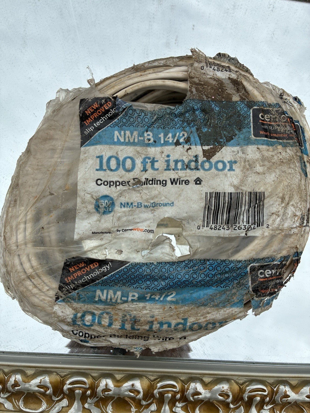 Cerrowire CerroMax NM-B 14/3 14 AWG Solid Copper Wire 100 ft White Indoor