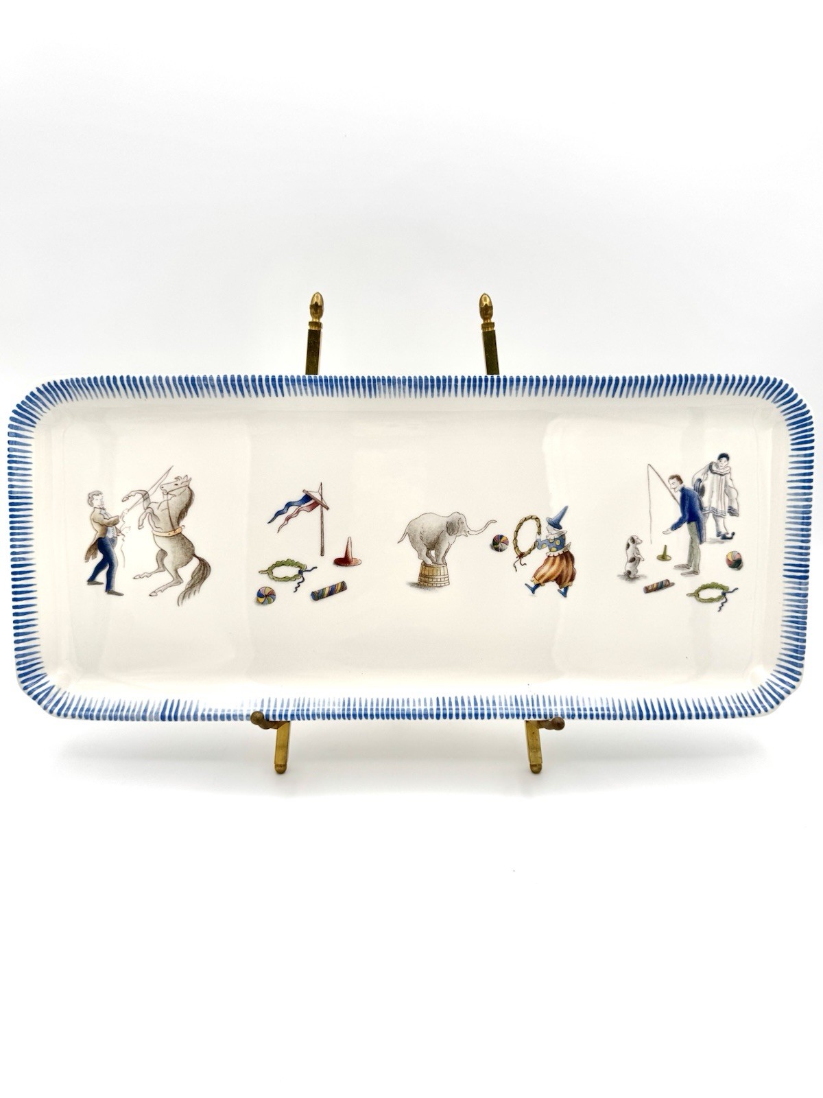 Gien Le Cirque - Large Sandwich Tray, 14” *IN BOX*