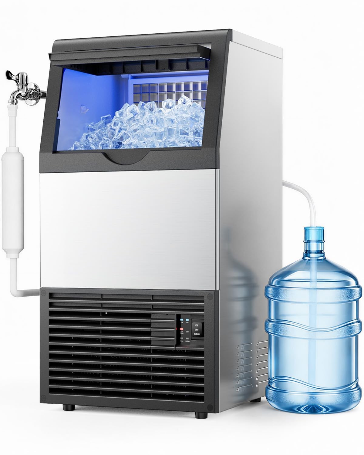 120 V Mojgar Commercial Ice Maker Machine 150lbs/24H with 50lbs Ice Storage 120 V Mojgar Commercial Ice Maker Machine 150lbs/24H with 50lbs Ice Storage