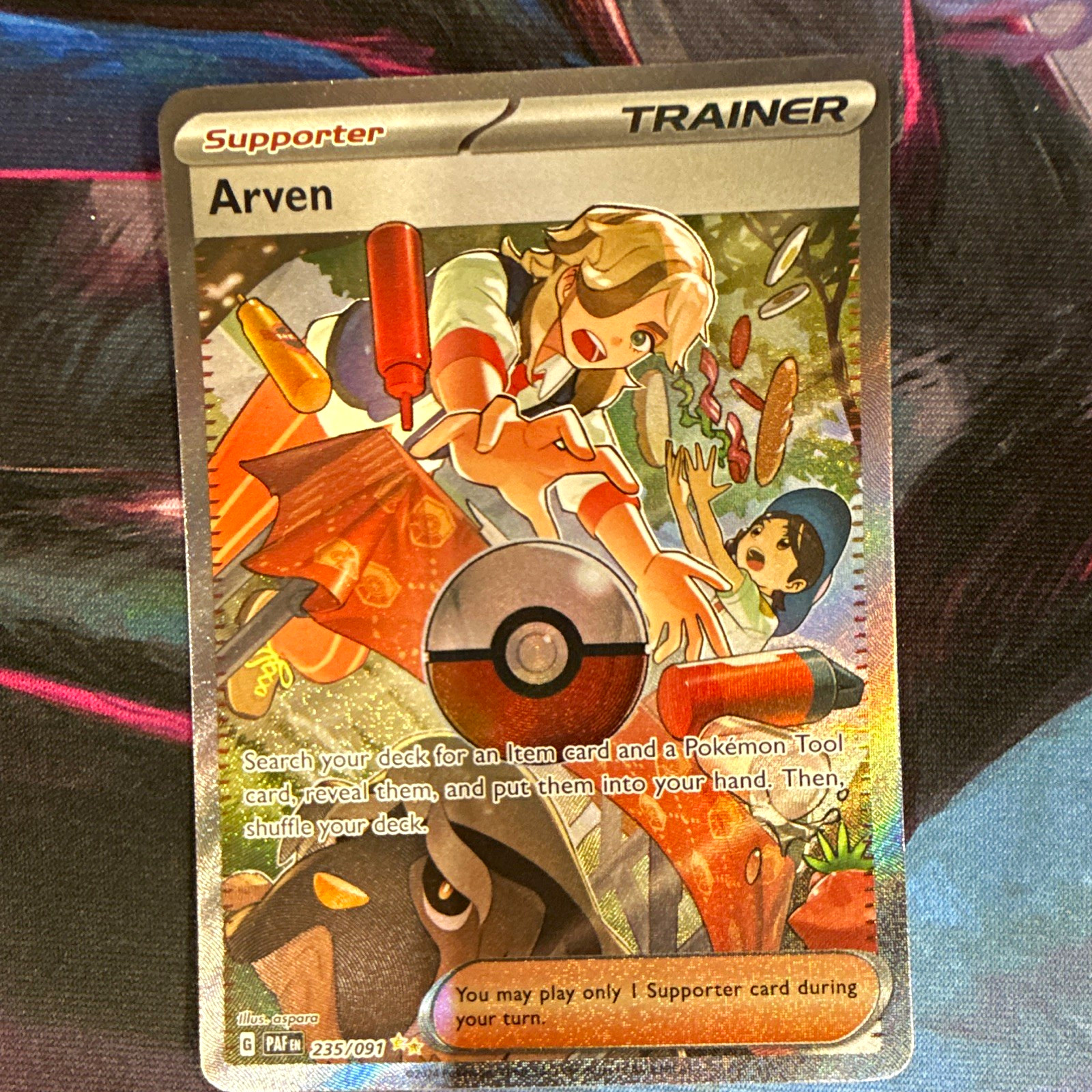 Pokemon TCG Arven 235/091 SV: Paldean Fates SIR Full Art Holo EN