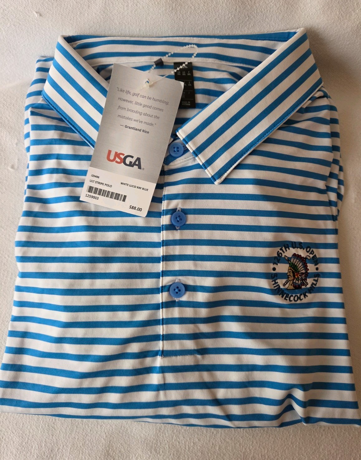 NWT 3XLARGE Adidas Performance USGA Shinnecock Hills Polo MSRP $88 NWT 3XLARGE Adidas Performance USGA Shinnecock Hills Polo MSRP $88