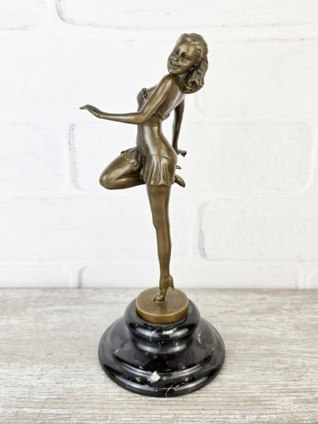Bronze Woman Sculpture Dancer Statue Marble Female Decor Paris Figure Art Lady