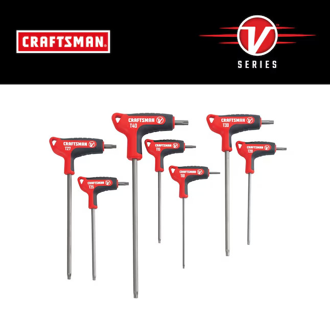 CRAFTSMAN V-Series Assorted T-Handle 7 -Pieces Torx key set 4141279  