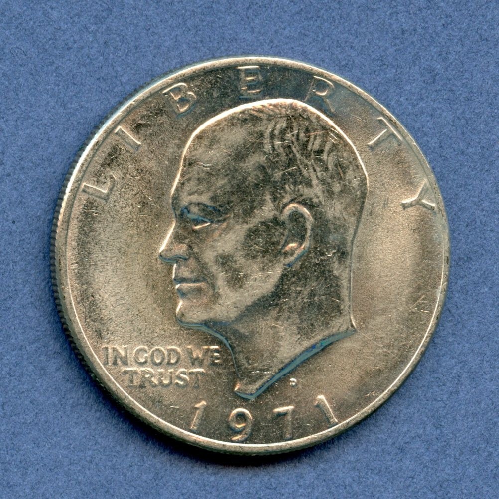 1971 D Eisenhower Dollar $1 US Mint Coin #73 Brilliant Uncirculated 1971-D BU