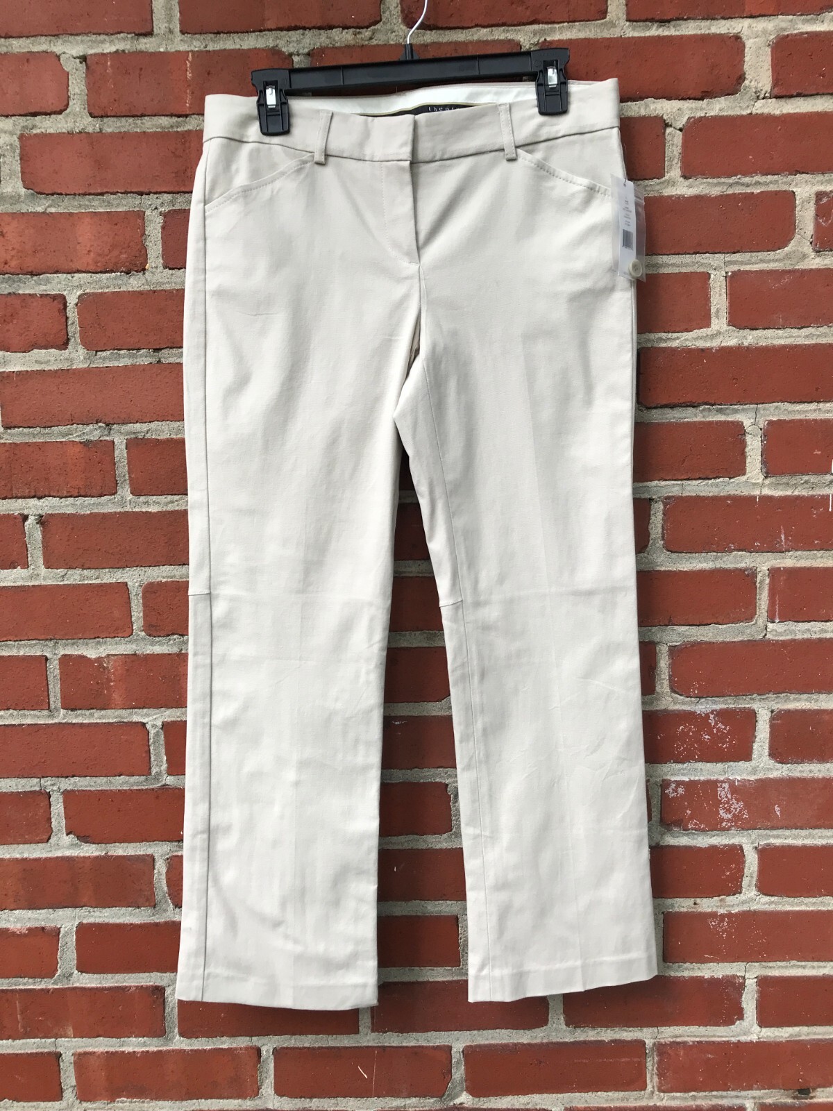 Theory Luke Straight Canvas Crop Pants in Hammock, Size 8 - Retail $215