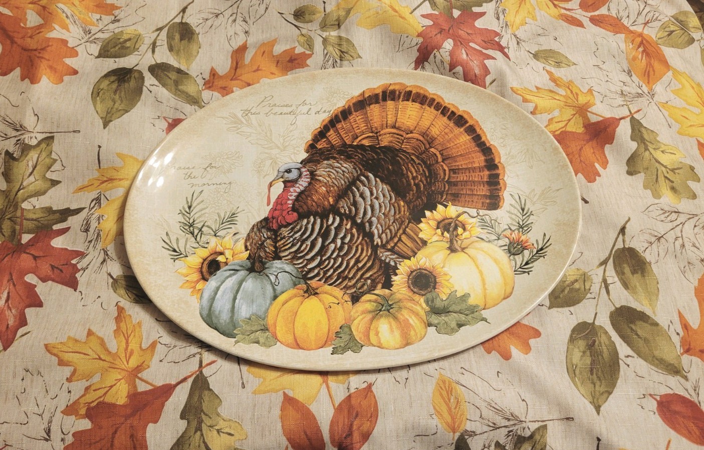 Certified International 22749 Autumn Fields Oval Turkey Platter 18 X 13.5