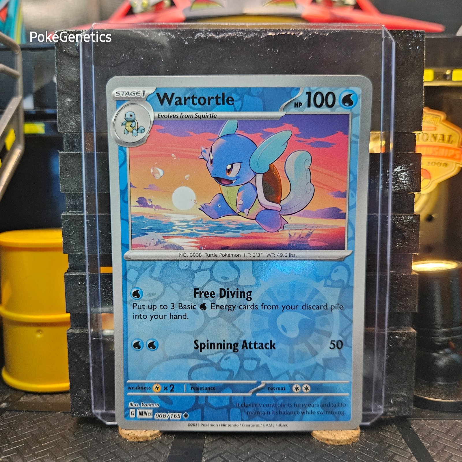 Wartortle 151 Reverse Holo Pokémon TCG 008/165 Scarlet & Violet Uncommon