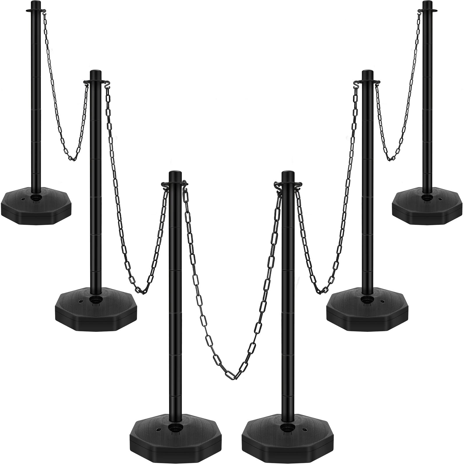 Maitys 6 Sets 34\'\' Plastic Traffic Delineator Post Cones Weighted Fillable Base Maitys 6 Sets 34\'\' Plastic Traffic Delineator Post Cones Weighted Fillable Base
