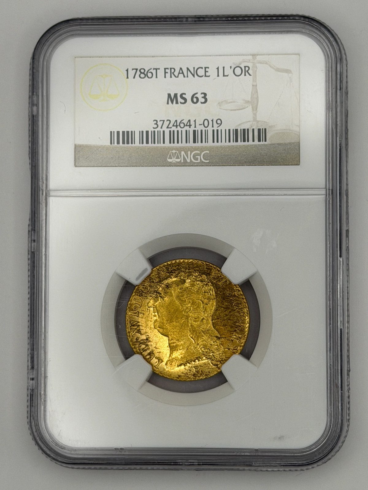 1786-T France 1 Louis d\'Or Gold Coin – NGC MS63 | Louis XVI Pre-Revolution Gold