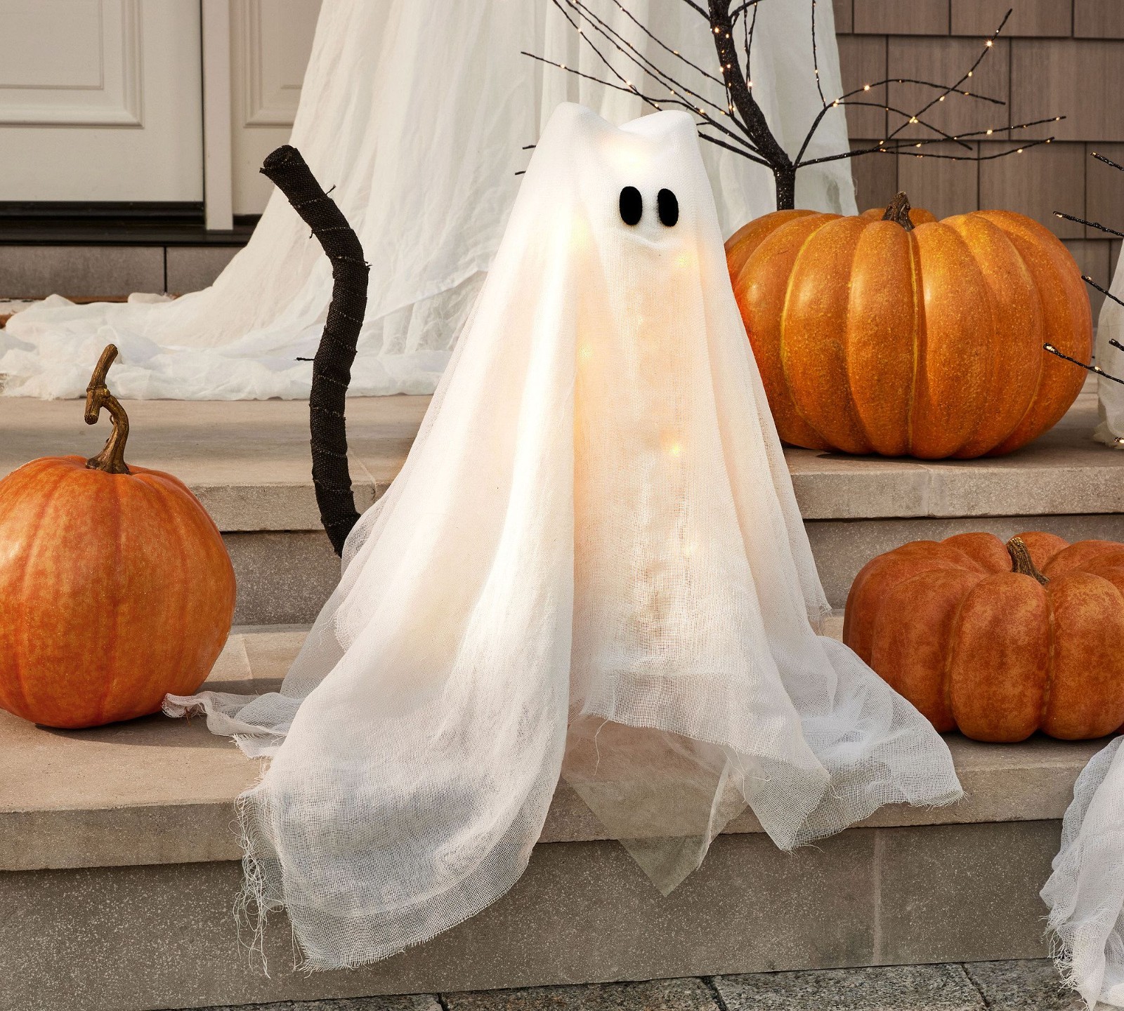 Lit Ghost Halloween Lighted Ghost Decoration Pottery Barn (US STOCK)